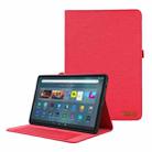 For Amazon Fire Max 11 Fabric Leather Tablet Case(Red) - 1