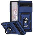 For Google Pixel 6a Sliding Camshield Holder Phone Case(Blue) - 1