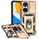 For Honor X7 Sliding Camshield Holder Phone Case(Gold) - 1