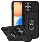 For Honor X8 Sliding Camshield Holder Phone Case(Black) - 1