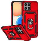 For Honor X8 Sliding Camshield Holder Phone Case(Red) - 1