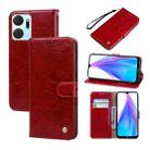 For Honor X7a/Play7T Oil Wax Texture Leather Phone Case(Red) - 1