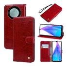 For Honor X9b Oil Wax Texture Leather Phone Case(Red) - 1