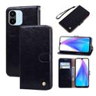 For Xiaomi Redmi A1/A2 Oil Wax Texture Leather Phone Case(Black) - 1