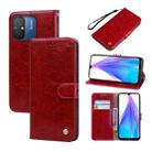 For Xiaomi Redmi 12C/11A 4G Global/Poco C55 Oil Wax Texture Leather Phone Case(Red) - 1