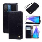For Xiaomi Redmi 12C/11A 4G Global/Poco C55 Oil Wax Texture Leather Phone Case(Black) - 1