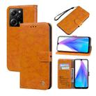 For Xiaomi Redmi Note 12 Pro Speed/Poco X5 Pro 5G Oil Wax Texture Leather Phone Case(Yellow) - 1