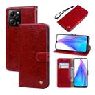 For Xiaomi Redmi Note 12 Pro Speed/Poco X5 Pro 5G Oil Wax Texture Leather Phone Case(Red) - 1