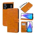 For Xiaomi Poco M4 5G/Poco M5/Redmi Note 11R Oil Wax Texture Leather Phone Case(Yellow) - 1