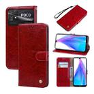 For Xiaomi Poco C40 Oil Wax Texture Leather Phone Case(Red) - 1