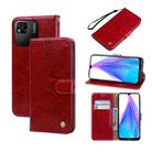 For Xiaomi Redmi 10A 4G Oil Wax Texture Leather Phone Case(Red) - 1