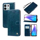 For Xiaomi Redmi Note 13  5G Oil Wax Texture Leather Phone Case(Blue) - 1