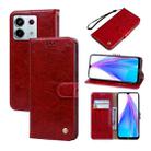 For Xiaomi Redmi Note 13 Pro  5G Oil Wax Texture Leather Phone Case(Red) - 1