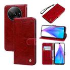 For Xiaomi Redmi A3 Oil Wax Texture Leather Phone Case(Red) - 1