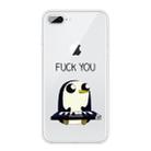 For iPhone 8 Plus / 7 Plus Coloured Drawing Pattern Highly Transparent TPU Protective Case(Penguin) - 1