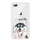 For iPhone 8 Plus / 7 Plus Coloured Drawing Pattern Highly Transparent TPU Protective Case(Pinch Dog) - 1