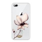 For iPhone 8 Plus / 7 Plus Coloured Drawing Pattern Highly Transparent TPU Protective Case(Lotus) - 1