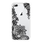 For iPhone 8 Plus / 7 Plus Coloured Drawing Pattern Highly Transparent TPU Protective Case(Black Rose) - 1
