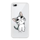 For iPhone 8 Plus / 7 Plus Coloured Drawing Pattern Highly Transparent TPU Protective Case(Cat) - 1