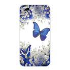 For iPhone 8 Plus / 7 Plus Coloured Drawing Pattern Highly Transparent TPU Protective Case(Purple Butterfly) - 1