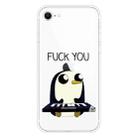 For iPhone SE 2022 / SE 2020 / 8 / 7 Coloured Drawing Pattern Highly Transparent TPU Protective Case(Penguin) - 1