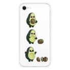 For iPhone SE 2022 / SE 2020 / 8 / 7 Coloured Drawing Pattern Highly Transparent TPU Protective Case(Avocado) - 1