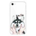 For iPhone SE 2022 / SE 2020 / 8 / 7 Coloured Drawing Pattern Highly Transparent TPU Protective Case(Pinch Dog) - 1