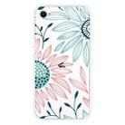 For iPhone SE 2022 / SE 2020 / 8 / 7 Coloured Drawing Pattern Highly Transparent TPU Protective Case(Flower) - 1