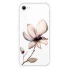 For iPhone SE 2022 / SE 2020 / 8 / 7 Coloured Drawing Pattern Highly Transparent TPU Protective Case(Lotus) - 1