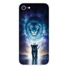 For iPhone SE 2022 / SE 2020 / 8 / 7 Coloured Drawing Pattern Highly Transparent TPU Protective Case(Lion) - 1