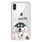 For iPhone X / XS Coloured Drawing Pattern Highly Transparent TPU Protective Case(Pinch Dog) - 1
