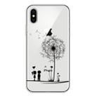 For iPhone X / XS Coloured Drawing Pattern Highly Transparent TPU Protective Case(Dandelion) - 1