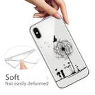 For iPhone X / XS Coloured Drawing Pattern Highly Transparent TPU Protective Case(Dandelion) - 3