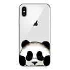 For iPhone XS Max Coloured Drawing Pattern Highly Transparent TPU Protective Case(Panda) - 1