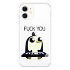 For iPhone 11 Coloured Drawing Pattern Highly Transparent TPU Protective Case(Penguin) - 1