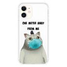 For iPhone 11 Coloured Drawing Pattern Highly Transparent TPU Protective Case(Mask Cat) - 1