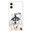 For iPhone 11 Coloured Drawing Pattern Highly Transparent TPU Protective Case(Pinch Dog) - 1