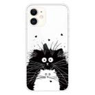 For iPhone 11 Coloured Drawing Pattern Highly Transparent TPU Protective Case(Black White Rat) - 1