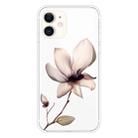 For iPhone 11 Coloured Drawing Pattern Highly Transparent TPU Protective Case(Lotus) - 1