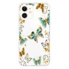 For iPhone 11 Coloured Drawing Pattern Highly Transparent TPU Protective Case(Golden Butterfly) - 1