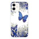 For iPhone 11 Coloured Drawing Pattern Highly Transparent TPU Protective Case(Purple Butterfly) - 1