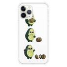 For iPhone 11 Pro Coloured Drawing Pattern Highly Transparent TPU Protective Case(Avocado) - 1