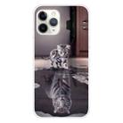 For iPhone 11 Pro Coloured Drawing Pattern Highly Transparent TPU Protective Case(Cat Tiger) - 1