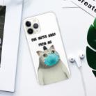 For iPhone 11 Pro Coloured Drawing Pattern Highly Transparent TPU Protective Case(Mask Cat) - 2