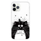 For iPhone 11 Pro Max Coloured Drawing Pattern Highly Transparent TPU Protective Case(Black White Rat) - 1