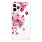 For iPhone 11 Pro Max Coloured Drawing Pattern Highly Transparent TPU Protective Case(Cherry Blossoms) - 1