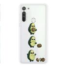 For Motorola G8 Coloured Drawing Pattern Highly Transparent TPU Protective Case(Avocado) - 1