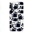 For Motorola G8 Coloured Drawing Pattern Highly Transparent TPU Protective Case(Black Cat) - 1