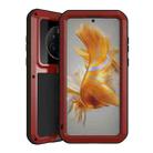 For Huawei Mate 50 LOVE MEI POWERFUL Metal Shockproof Life Waterproof Dustproof Phone Case(Red) - 1