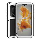 For Huawei Mate 50 Pro LOVE MEI POWERFUL Metal Shockproof Life Waterproof Dustproof Phone Case(White) - 1
